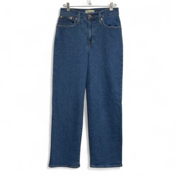 Madewell The Perfect Vintage Wide Leg Jeans Size 27P Blue High Rise Denim - Picture 3 of 10